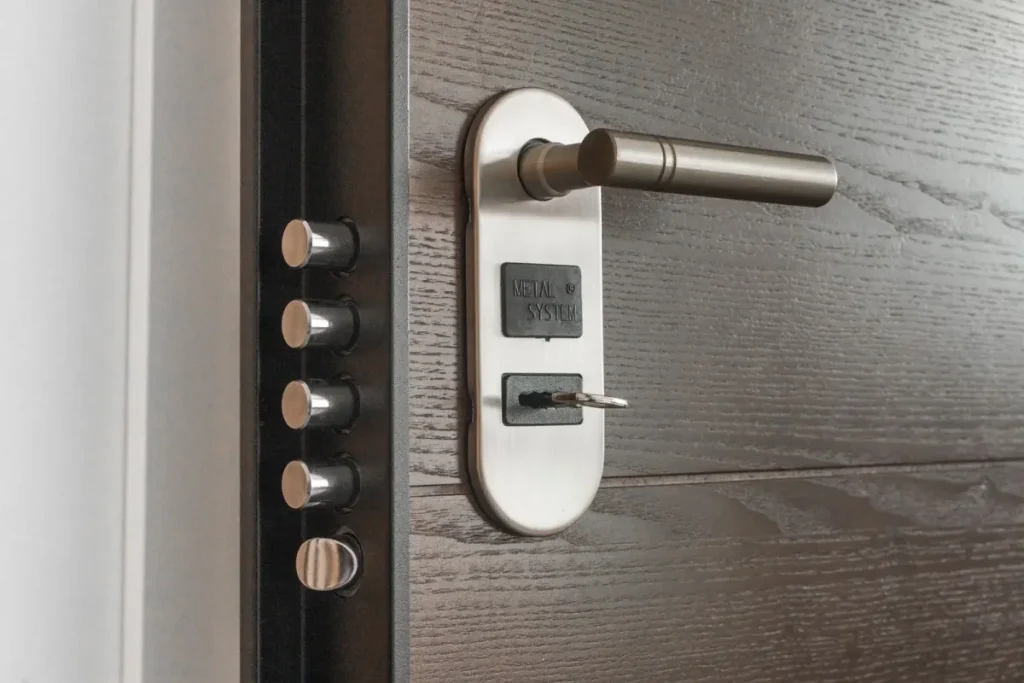 Multipoint lock and lever handle on a door – checking anti-snap lock cylinder fit and the security handle in Lancing, Locksmith Lancing