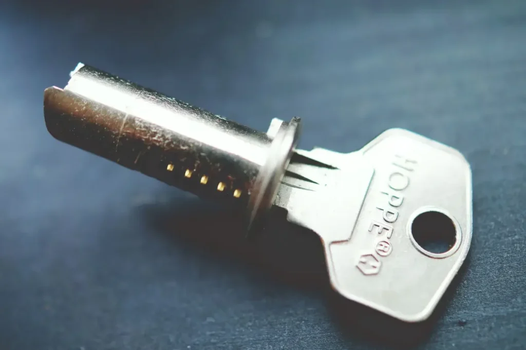 Euro cylinder lock and key